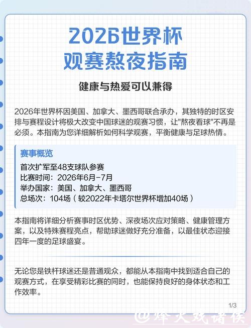 2026年世界杯赛事直播入口及观看指南
